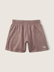 Victoria's Secret PINK Iced Coffee Brown Fleece Sweat Shorts - Image 4 of 4