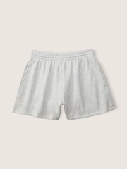 Victoria's Secret PINK Heather Stone Grey Sans Logo Fleece Short - Image 1 of 3