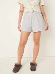 Victoria's Secret PINK Heather Stone Grey Sans Logo Fleece Short - Image 2 of 3