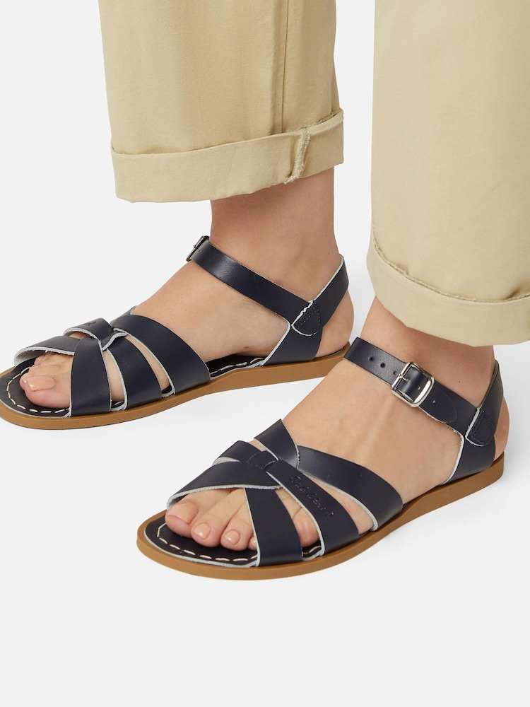 Salt-Water Sandals Navy Leather Original Sandal - Image 1 of 3