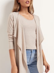 Lipsy Oatmeal Waterfall Cardigan - Image 4 of 4