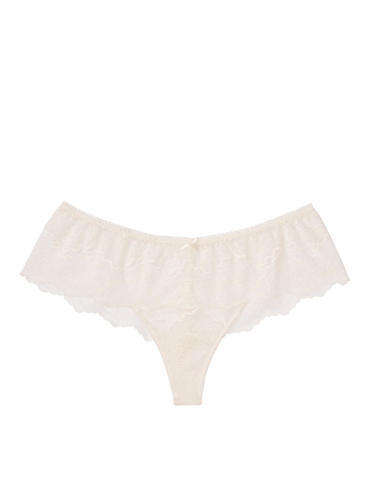 Victoria's Secret Coconut White Lace Hipster Thong Joggery - Image 3 of 3