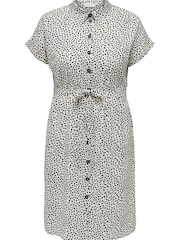 ONLY Curve White Waist Tie Shirt Dress - Image 1 of 1