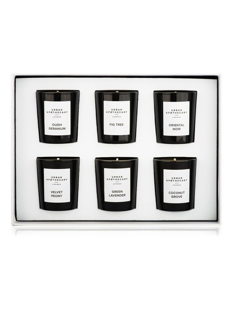Urban Apothecary Clear Signature Scented Candle Collection Velvet Peony, Fig Tree, Oudh Geranium, Green Lavender, Coconut Grove and Oriental Noir - Image 2 of 2