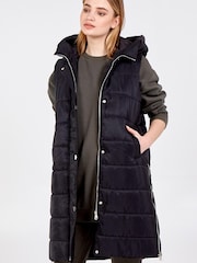 Blue Vanilla Black Zip Front Hooded Vest - Image 2 of 5