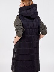 Blue Vanilla Black Zip Front Hooded Vest - Image 4 of 5
