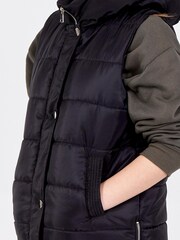 Blue Vanilla Black Zip Front Hooded Vest - Image 5 of 5