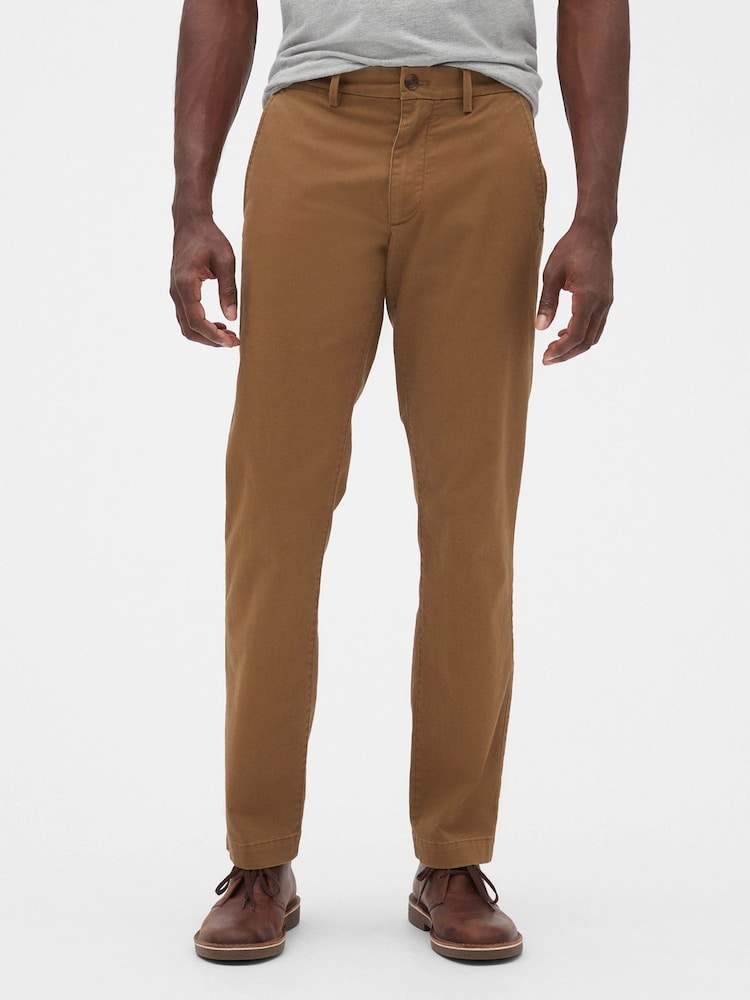 Brun - Ajustement droit - Gap Pantalon chino Extensible Essentiel - Image 3 of 4