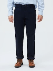 Gap Navy Blue Straight Fit Stretch Essential Chino Trousers - Image 3 of 7