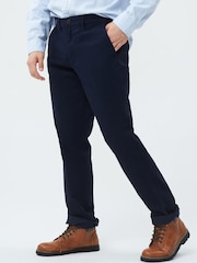 Gap Navy Blue Straight Fit Stretch Essential Chino Trousers - Image 5 of 7