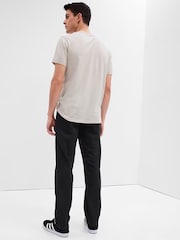 Gap Black Straight Fit Stretch Essential Chino Trousers - Image 2 of 6