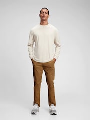 Gap Brown Slim Fit Stretch Essential Chino Trousers - Image 1 of 4