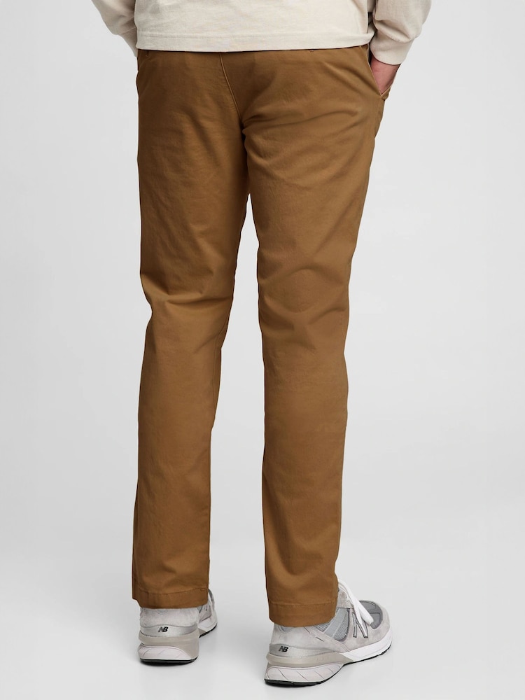 Gap Brown Slim Fit Stretch Essential Chino Trousers - Image 4 of 4