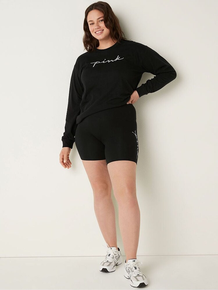 Victoria's Secret PINK Pure Black High Waist Cycling Short - Image 1 of 1