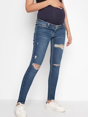 Long Tall Sally Blue AVA Distressed Jean - Image 1 of 4