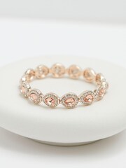 Jon Richard Pink Jon Richard Plated Stretch Bracelet - Image 1 of 1