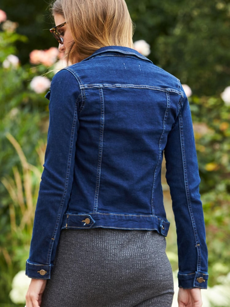 Sosandar Dark Indigo Denim Jacket - Image 6 of 6