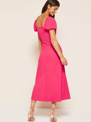 Friends Like These Pink Square Neck Midi Dress - Image 2 of 4