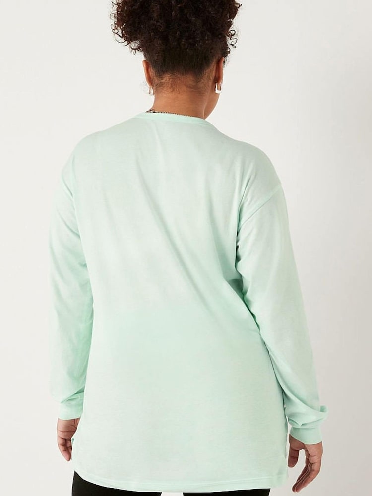 Victoria's Secret PINK White Long Sleeve T-Shirt - Image 2 of 4
