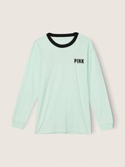 Victoria's Secret PINK Spring Rain Green Long Sleeve T-Shirt - Image 4 of 5