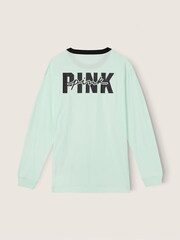 Victoria's Secret PINK Spring Rain Green Long Sleeve T-Shirt - Image 5 of 5