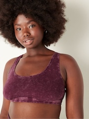Victoria's Secret PINK Rich Maroon Wash Red Loungin' Cotton Scoop Bralette - Image 3 of 4