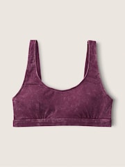 Victoria's Secret PINK Rich Maroon Wash Red Loungin' Cotton Scoop Bralette - Image 4 of 4