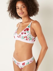Victoria's Secret PINK Optic White Floral Seamless Lightly Lined Bra - Image 1 of 4