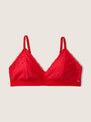 Victoria's Secret PINK Red Pepper Fuller Cup Lace Unlined Triangle Bralette - Image 4 of 5
