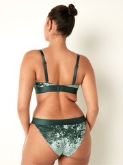 Victoria's Secret PINK Satin Green Regular Cup Velvet Unlined Triangle Bralette - Image 2 of 4