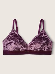 Victoria's Secret PINK Rich Maroon Purple Fuller Cup Velvet Unlined Triangle Bralette - Image 4 of 4