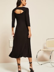 Friends Like These Black Cut Out Detail Midi Dress - Image 2 of 4