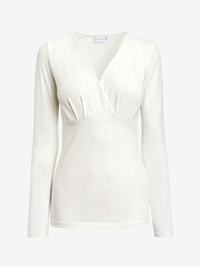 Mamalicious Black 2 Pack V Neck Maternity & Nursing Function Long Sleeve Top - Image 6 of 7