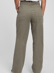Gap Green Loose Khaki Trousers - Image 2 of 4