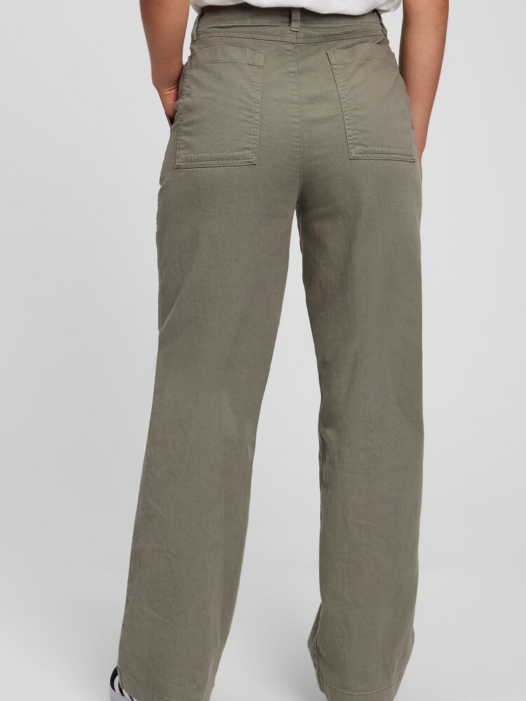 Gap Green Loose Khaki Trousers - Image 2 of 4