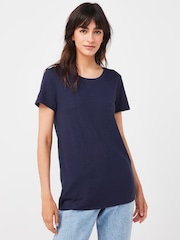 Gap Navy Blue Favourite Cotton-Modal Crew Neck Short Sleeve T-Shirt - Image 1 of 5