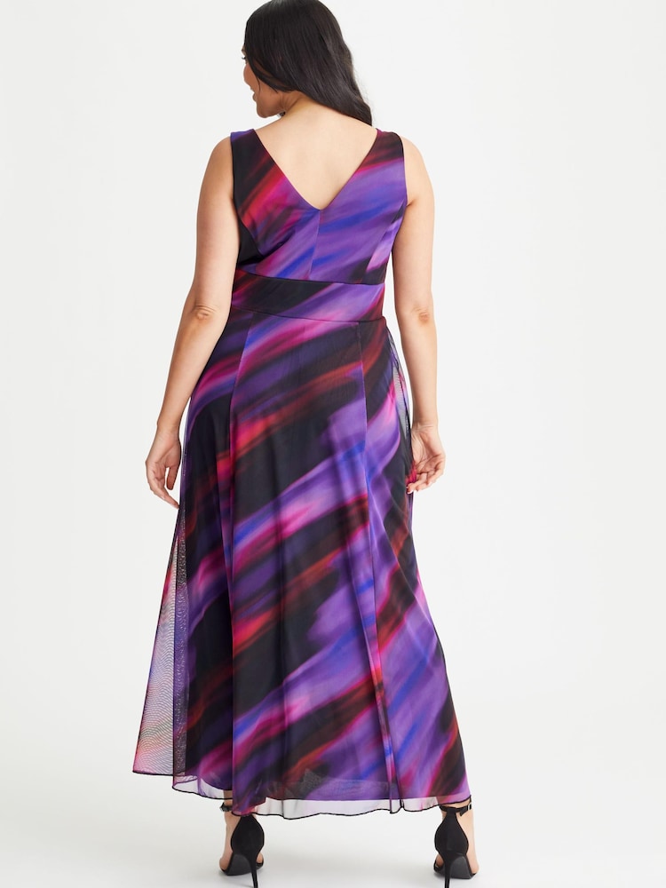 Schwarz und Violett - Scarlett & Jo Amelia Maxikleid mit Print - Bild 4 von 4 Schwarz und Violett - Scarlett & Jo Amelia Maxikleid mit Print - Bild 4 von 4