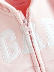 Gap Pink Logo Zip Hooded All in One (Newborn - 24mths) - Image 8 of 8