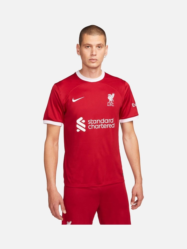 Nike Red Blank Liverpool FC Stadium 23/24 Home Football Shirt - Image 1 of 11