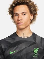 Nike Black Liverpool FC Stadium 23/24 Goalkeeper Football Shirt - Image 3 of 9