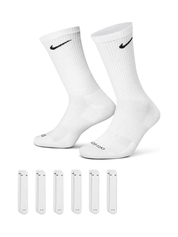Белый - Спортивный Носки 6 набор с мягкой подошвой Nike Everyday Plus - Изображение 1 из 4