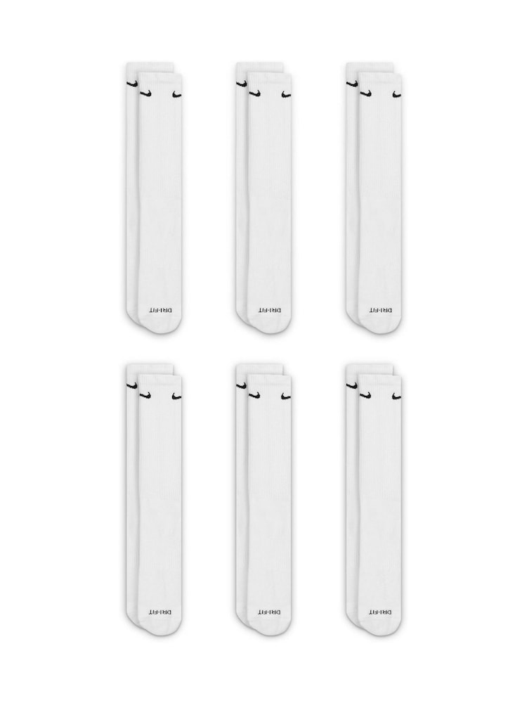 Белый - Спортивный Носки 6 набор с мягкой подошвой Nike Everyday Plus - Изображение 2 из 4