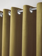 Laurence Llewelyn-Bowen Ochre Yellow Montrose Eyelet Curtains - Image 2 of 3