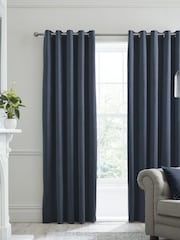 Laurence Llewelyn-Bowen Montrose Velvet Blackout Thermal Eyelet Curtains - 圖片 1，共 3
