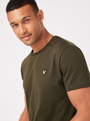 Lyle & Scott Olive Green Crew Neck Cotton T-Shirt - Image 3 of 6