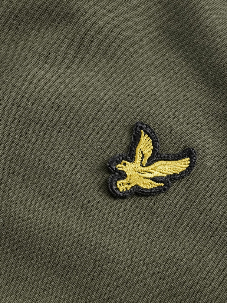 Lyle & Scott Olive Green Crew Neck Cotton T-Shirt - Image 6 of 6