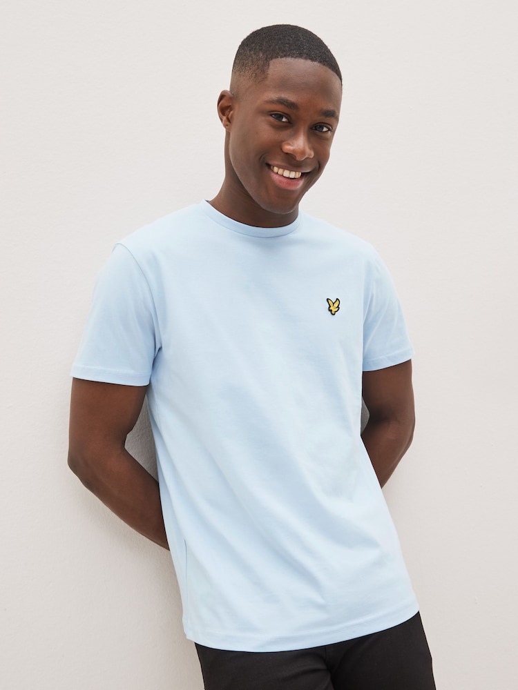 Lyle & Scott Blue Crew Neck Cotton T-Shirt - Image 1 of 6 Lyle & Scott Blue Crew Neck Cotton T-Shirt - Image 1 of 6