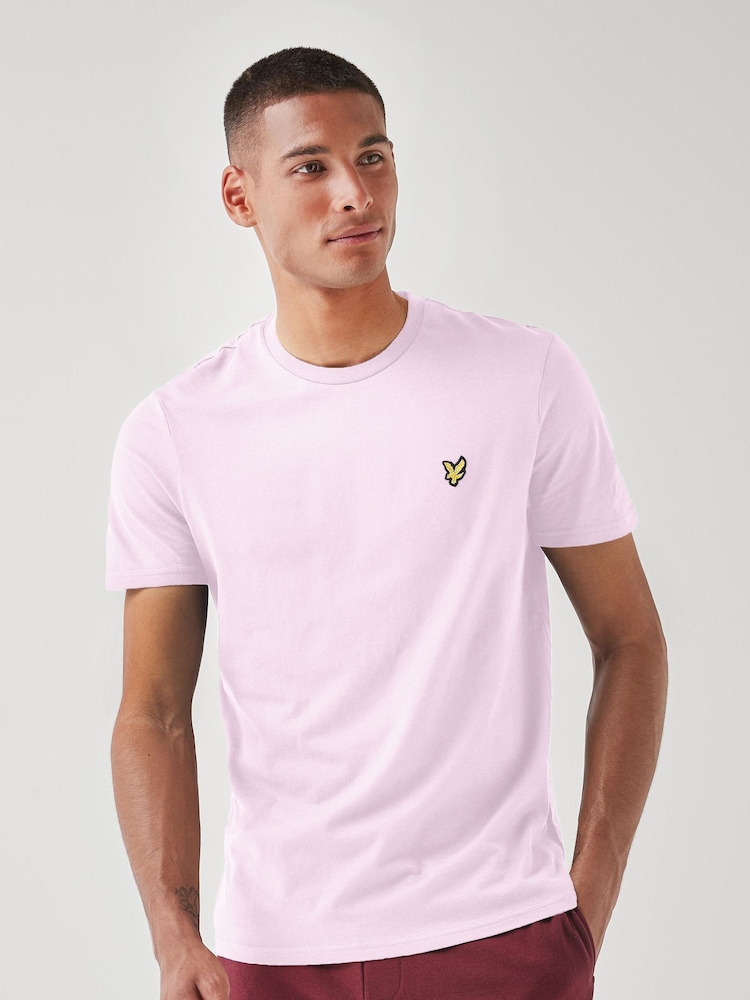 Lyle & Scott Pink Crew Neck Cotton T-Shirt - Image 1 of 6