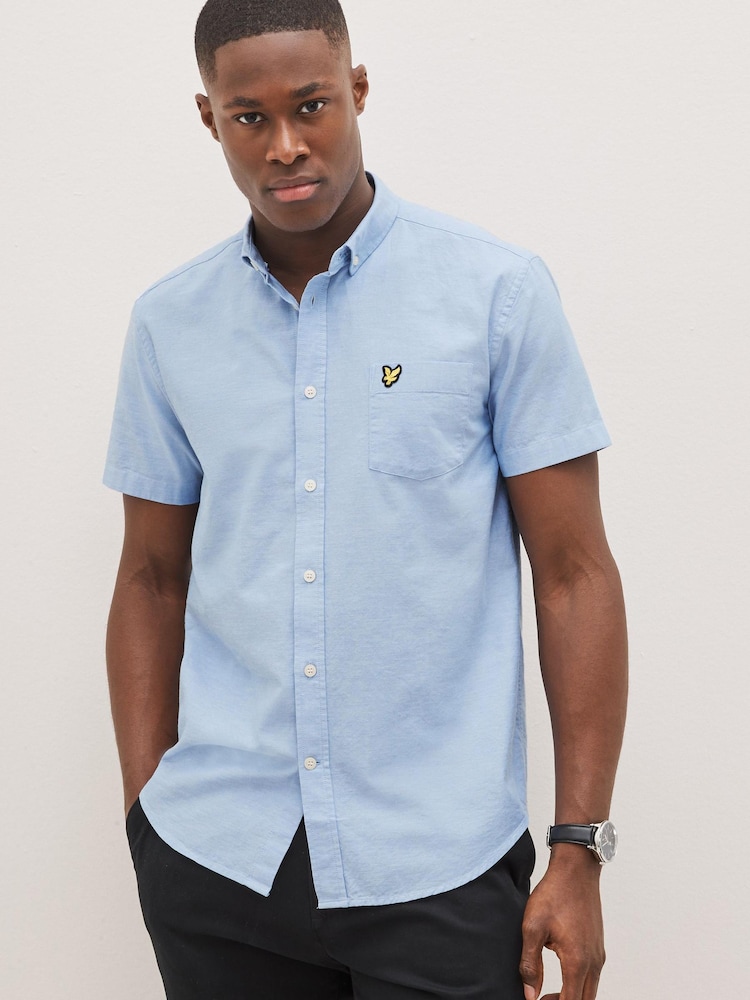 Lyle & Scott 100% Baumwolle, kurzärmeliges Oxford-Hemd - Bild 1 von 7