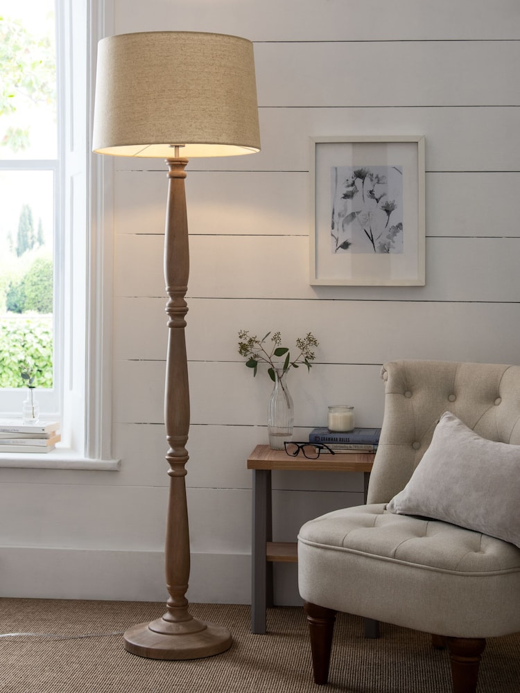 Natural Clifton Wood Floor Lamp - Image 1 of 5